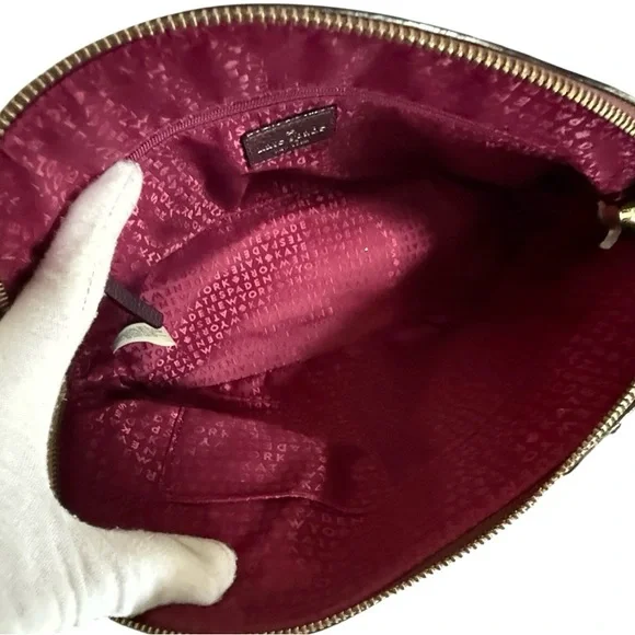 Authentic Kate Spade Plum Carli McCall Street Leather Satchel Crossbody! COA! - Picture 10 of 13